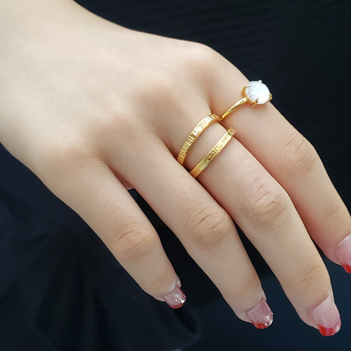 14K ピンクゴールド キングスクロール リング 2mm 指輪 指輪 リング ピンクゴールドリング 14Kゴールド レディース