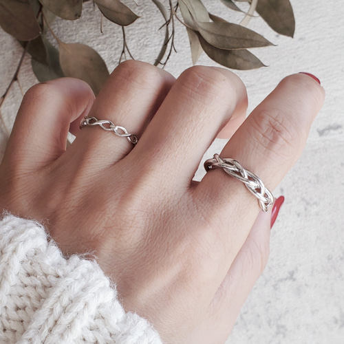 編み込みリング❤️シルバーリング❤️RS-136 指輪・リング Ring