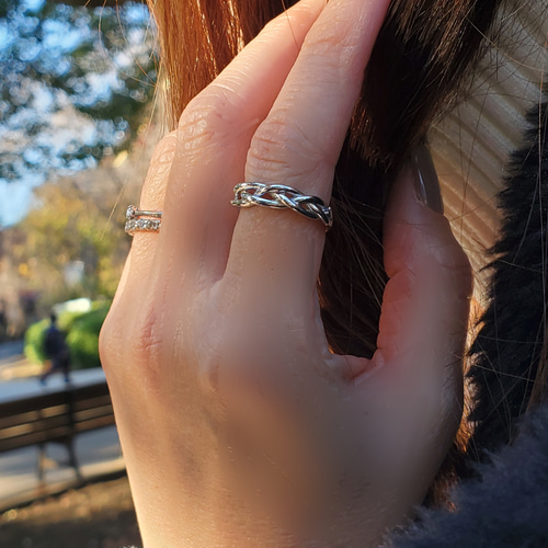 編み込みリング❤️シルバーリング❤️RS-136 指輪・リング Ring