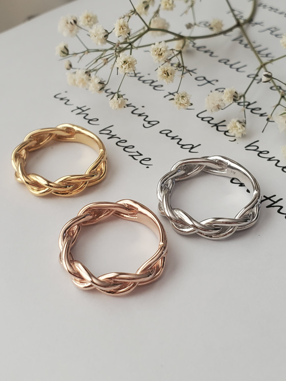 編み込みリング、ゴールドリングRS-136 指輪・リング Ring and I