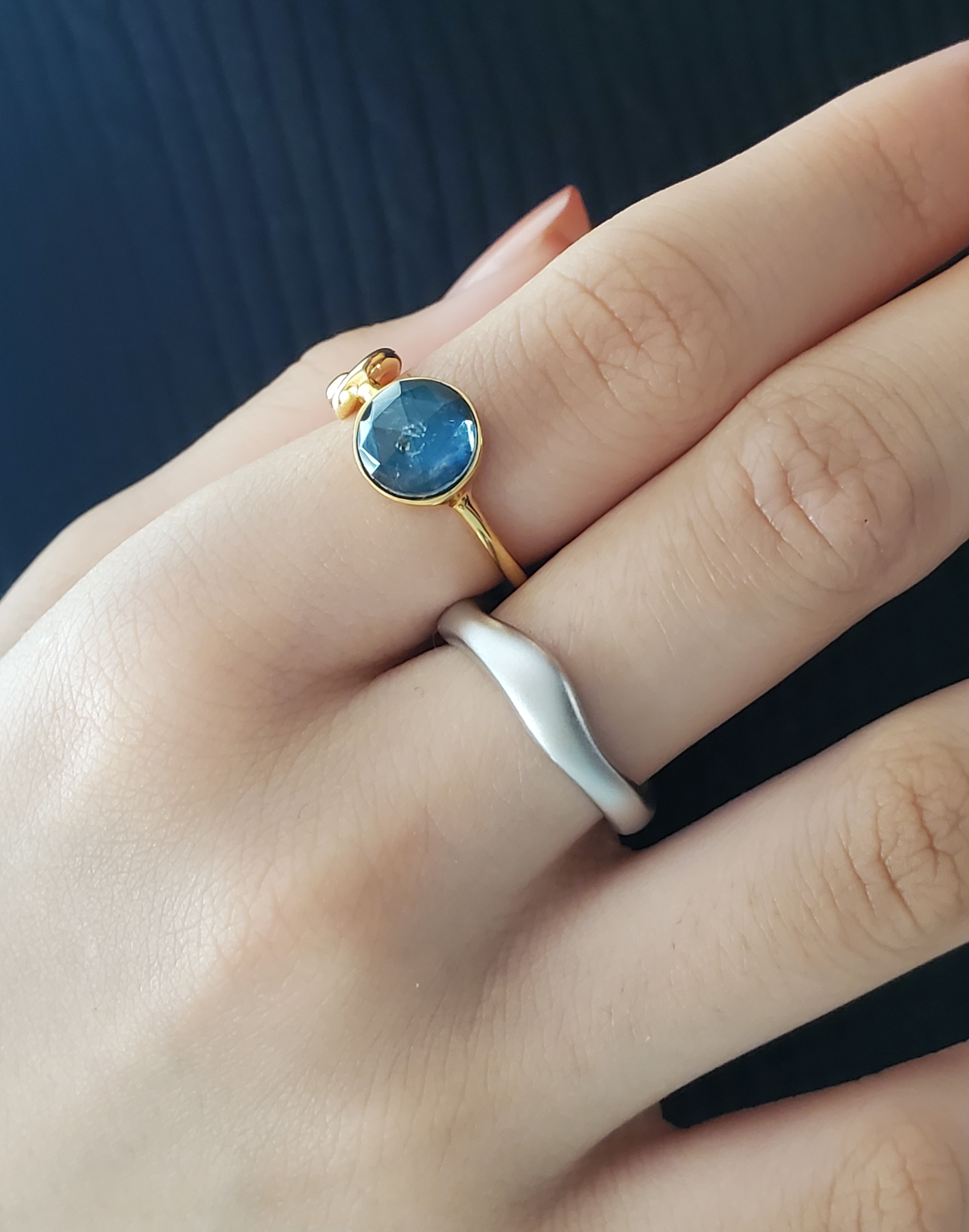 ウェーブリング　末永く使えるリングマット仕上げ RS-76やさしいフォルムのシルバーリング