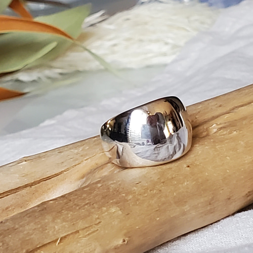 送料無料） 幅広コロンとしたシルバーリングpure silver ring Rs-20