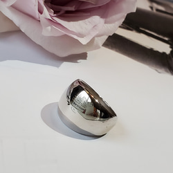 (送料無料）　幅広コロンとしたシルバーリングpure silver ring Rs-20 6枚目の画像