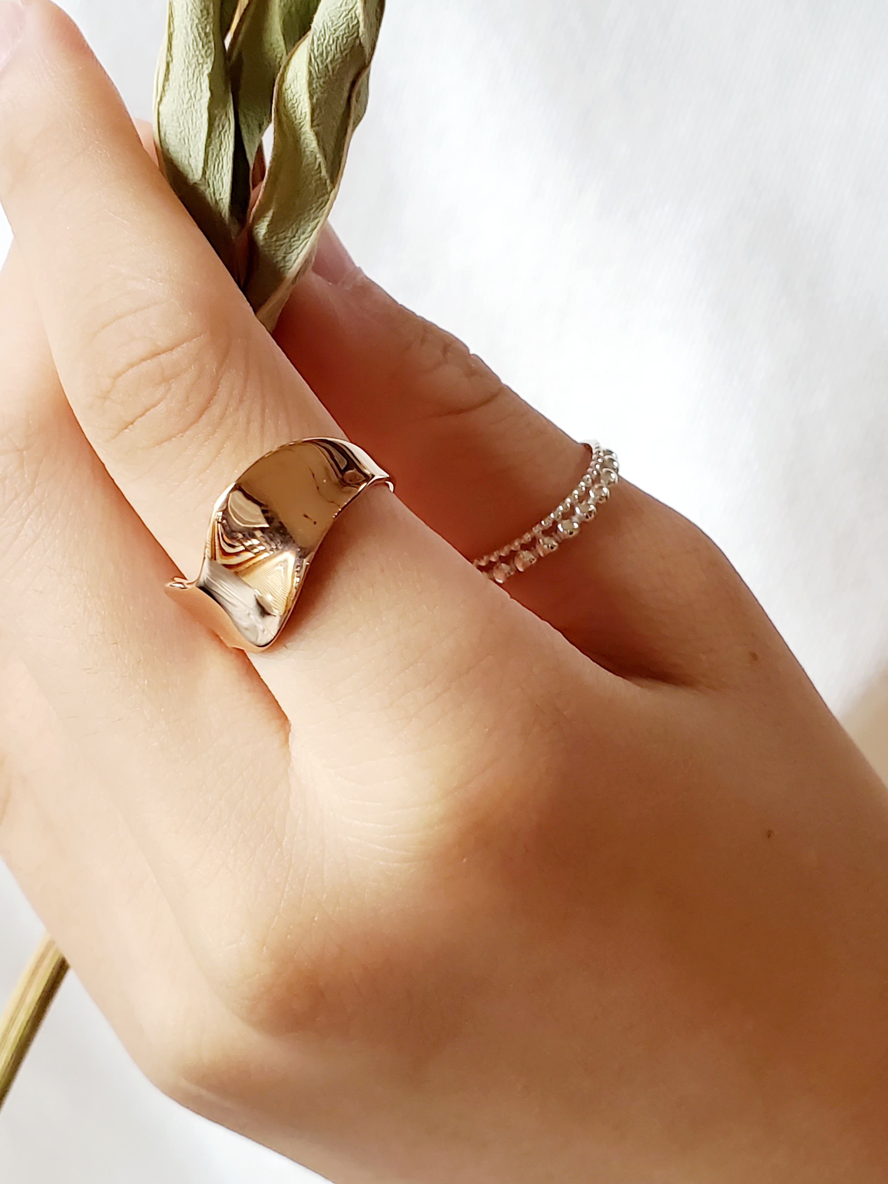 freedom k18gp ringいびつゴールドリング RS-19