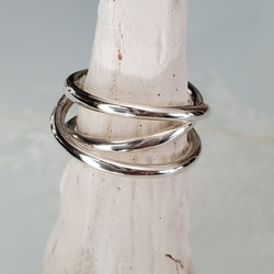 大人気❣️　triple ring シルバー透かしリングsv925,3連りんぐ RS-25 11枚目の画像