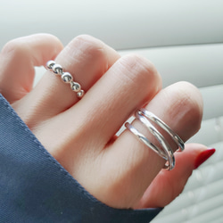 大人気❣️　triple ring シルバー透かしリングsv925,3連りんぐ RS-25 5枚目の画像