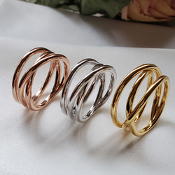 大人気❣️　triple ring シルバー透かしリングsv925,3連りんぐ RS-25 7枚目の画像