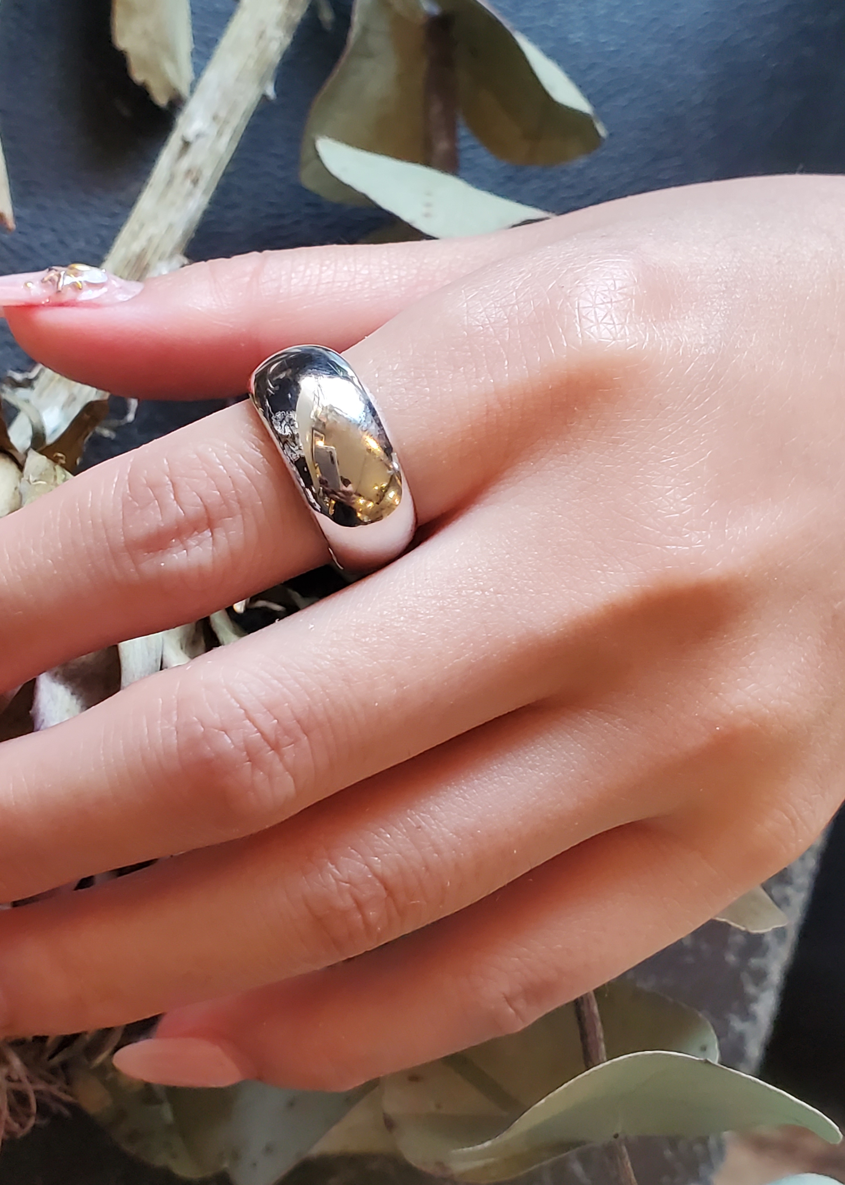 （送料無料）ぽってりの極み　シルバーリング（wide）sv925　RS-50