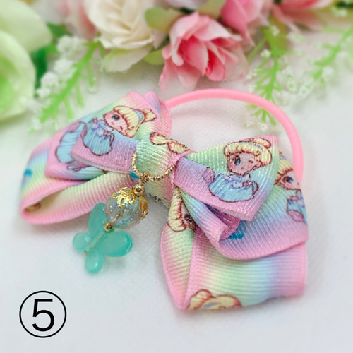 お子様用ヘアゴムB】プリンセスリボン ヘアゴム ゆめかわ