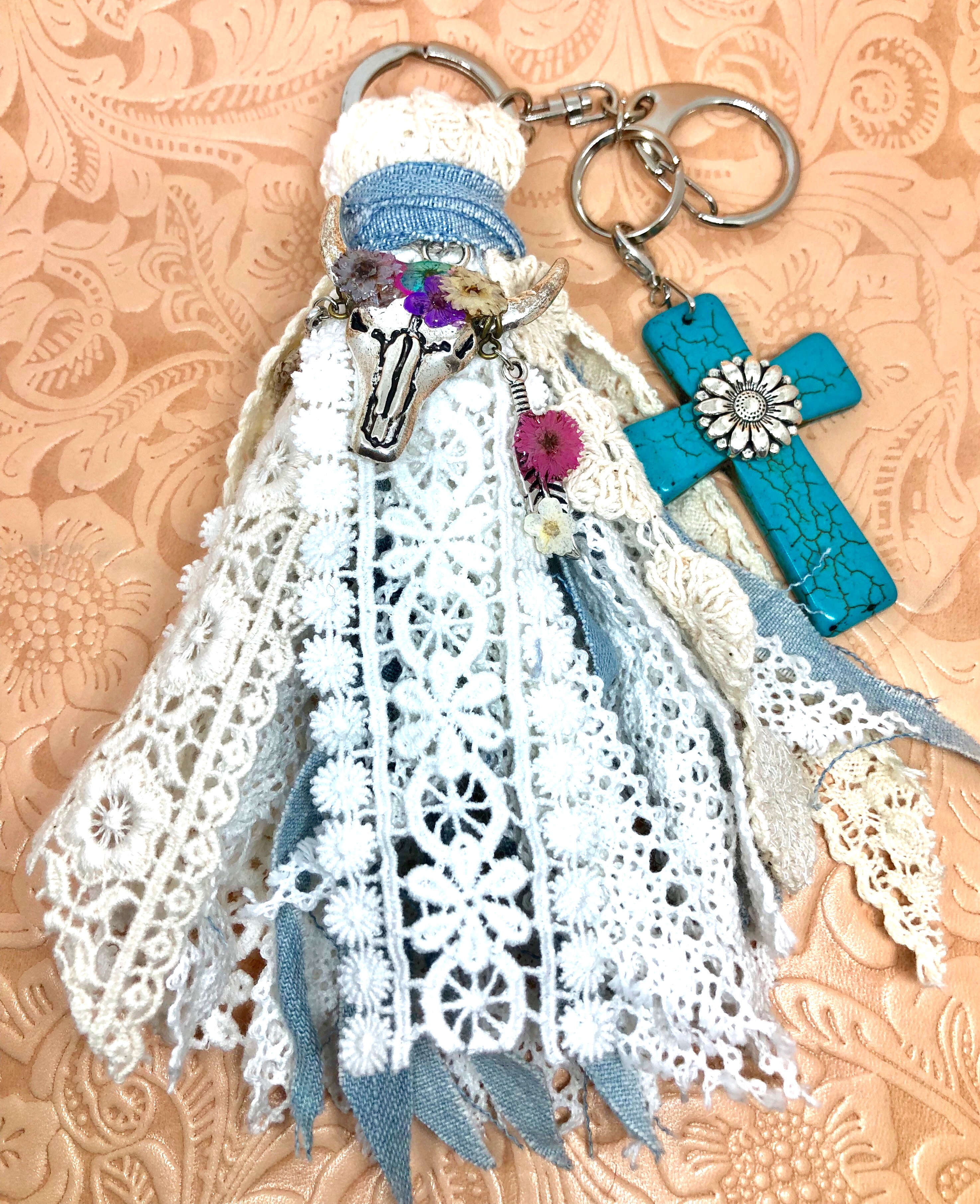 calee フリンジ キーホルダー （CALEE STUDS & KNITTING