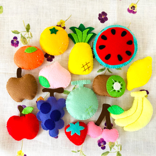 お野菜＆フルーツALL】フェルトおままごと フェルトのおもちゃ 手作り