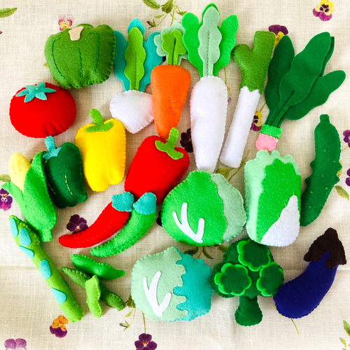 お野菜＆フルーツALL】フェルトおままごと フェルトのおもちゃ 手作り