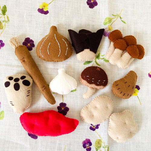 お野菜＆フルーツALL】フェルトおままごと フェルトのおもちゃ 手作り