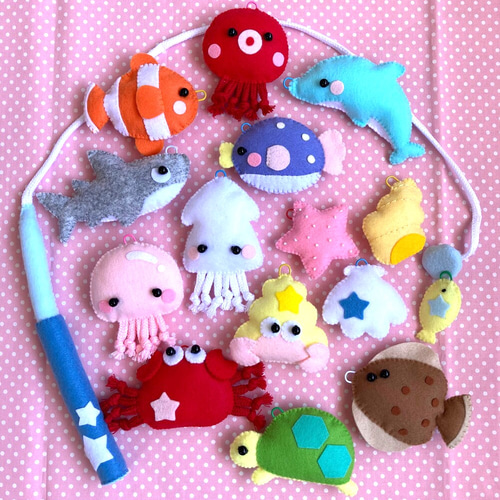 お魚つりしましょ！】フェルトおままごと フェルトのおもちゃ 知育