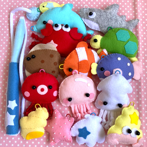 お魚つりしましょ！】フェルトおままごと フェルトのおもちゃ