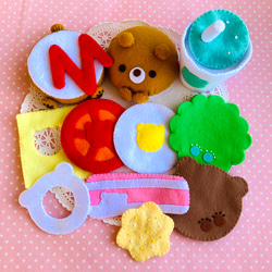 フェルトおままごと✩.*˚くまさんバーガー - NOAHMAMA'S GALLERY