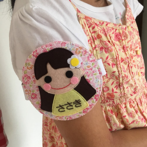 フェルトの名札☆ポニーテールの女の子 児童館や保育実習に☆彡