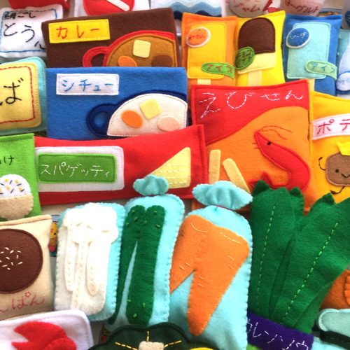 即発送】フェルトのおままごと☆スーパーマーケットごっこ☆お