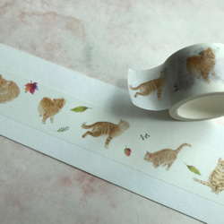 ルバーブ猫オリジナルと風紙テープ 2枚目の画像