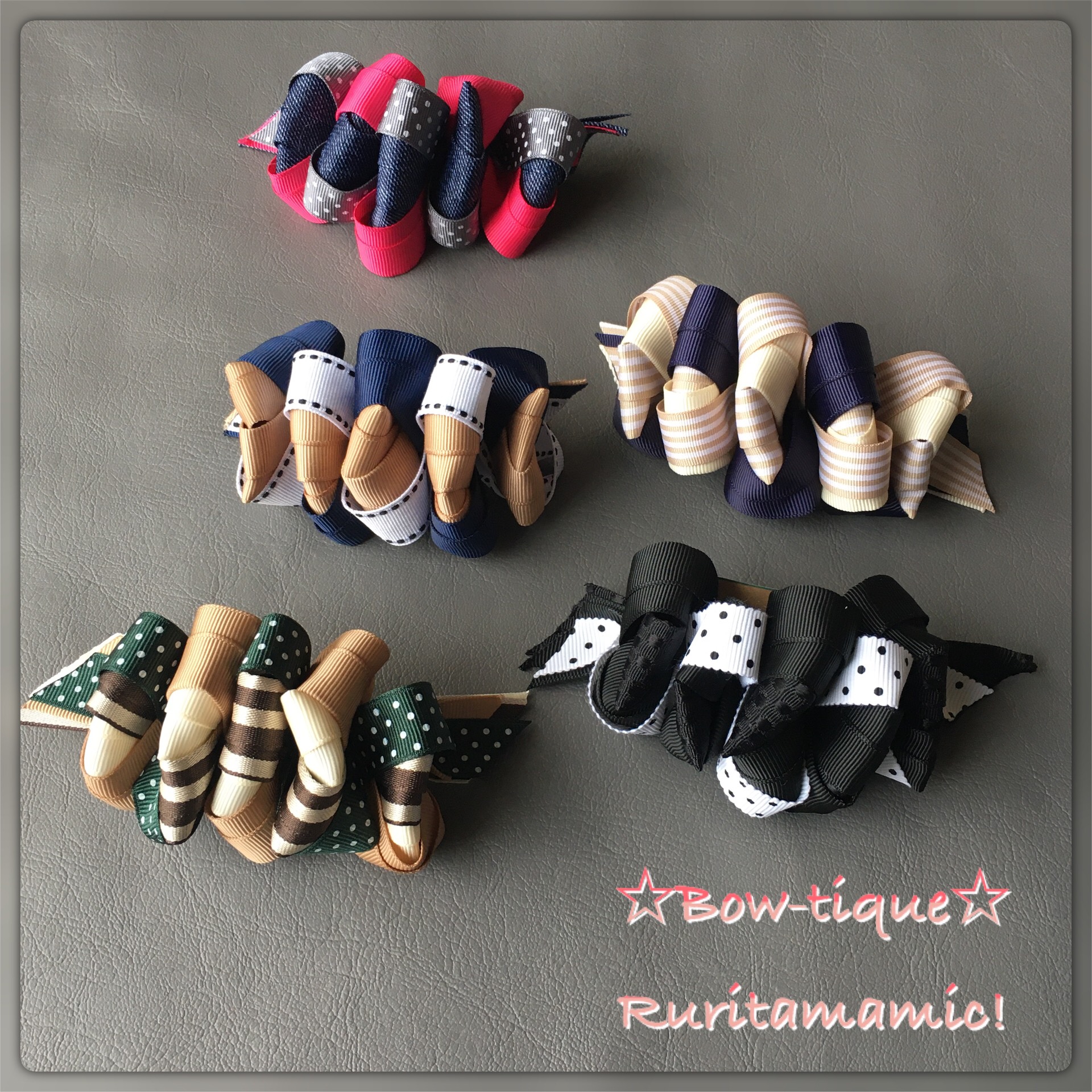 ୨୧ ❤︎受注制作❤︎୨୧　ポコポコしたフォルムが大人なバレッタ