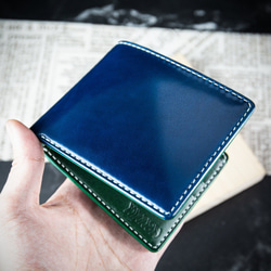 Cordovan橄欖綠色馬臀皮錢包【MISTER手作皮夾】供刻字、顏色與版型選擇 第3張的照片