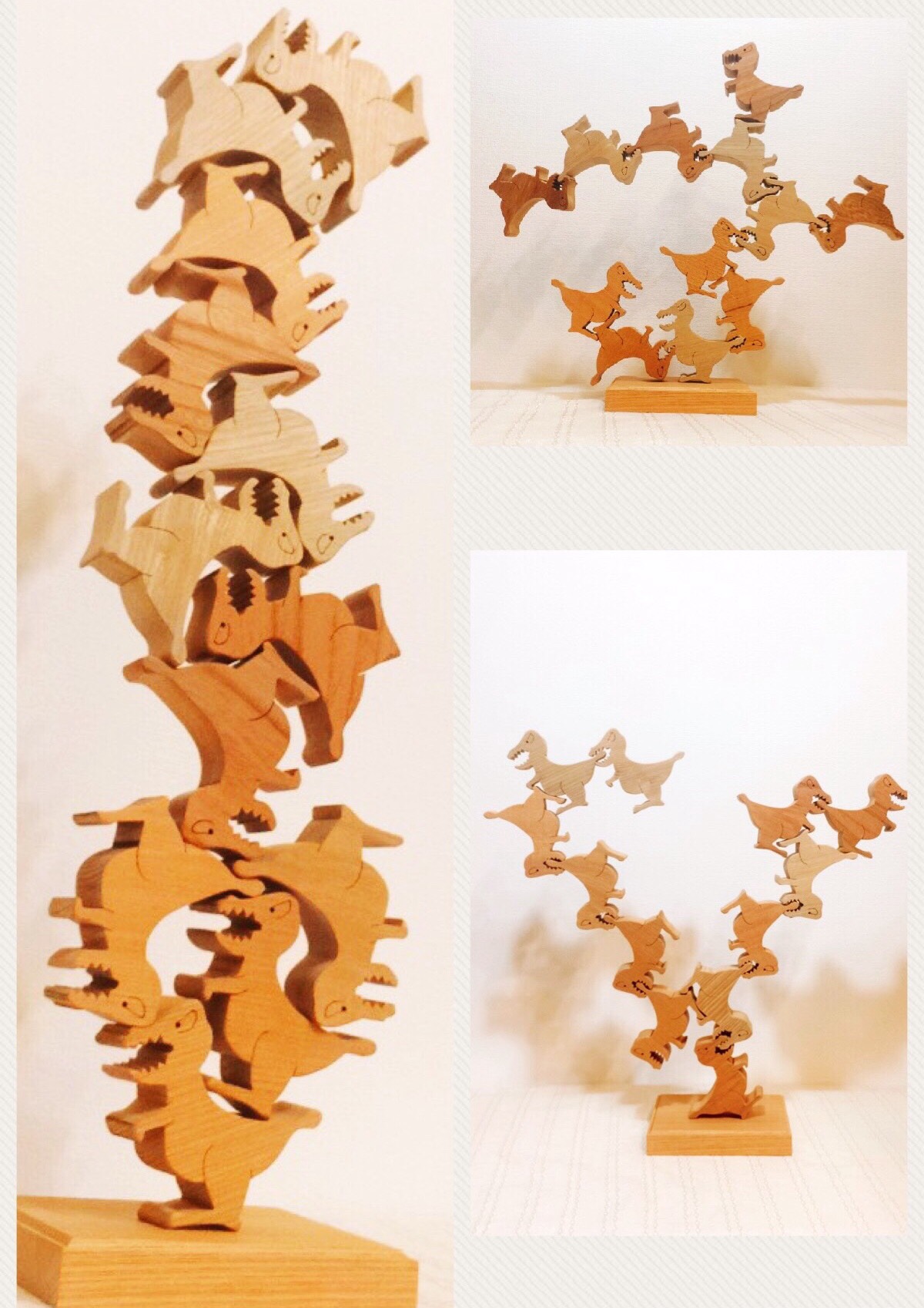 恐竜積み木【かみつきザウルス】外箱付き