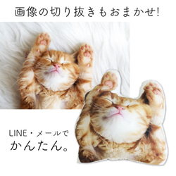 【オーダーメイド】クッション ◇サイズXL ペット オリジナルクッション 犬 猫 うちの子クッション 高品質 01 4枚目の画像