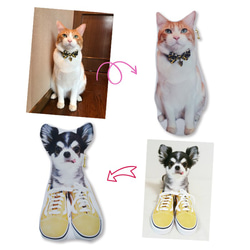 【オーダーメイド】ポーチ ◇ オリジナルポーチ 犬 猫 うちの子クッション 高品質 01 6枚目の画像