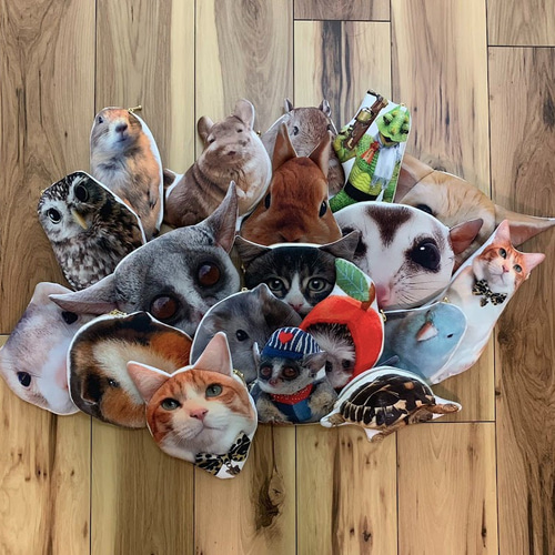 オーダーメイド】耳付きポーチ ◇ オリジナルポーチ 犬 猫 うちの子  
