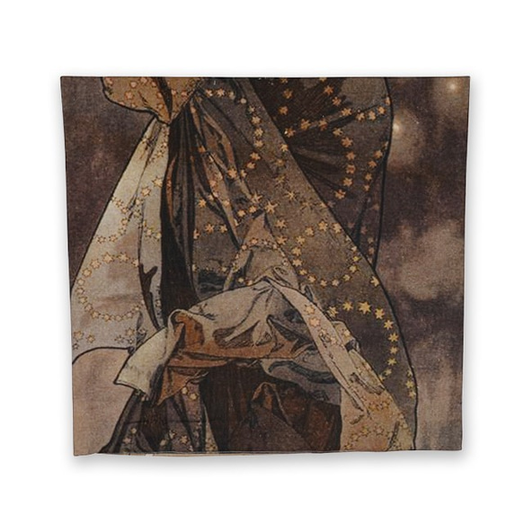ミュシャ 綿麻クッション 総柄 北欧 アート コットンリネン 両面【B】 4枚目の画像