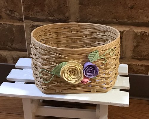 エコクラフト♡小物入れ♡バラ模様♡オーダーも受付中 小銭入れ