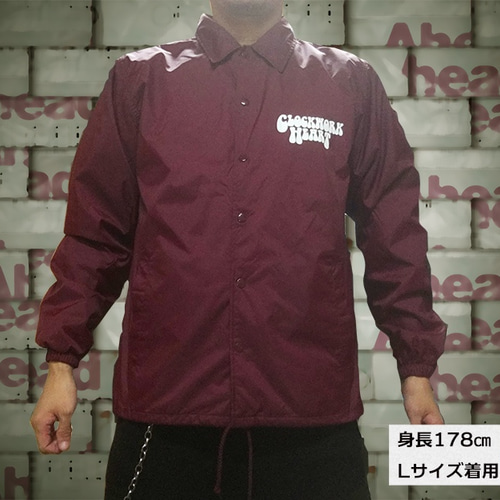 【LOVE EAR ART】 HRCS限定 コーチジャケット バーガンディ Ｌ LOVE EAR ART HRCS2023 限定 'COACH JACKET'コーチジャケット 茶