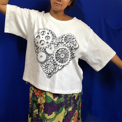 CLOCK WORK HEART ウィメンズBIG Tシャツ 1枚目の画像