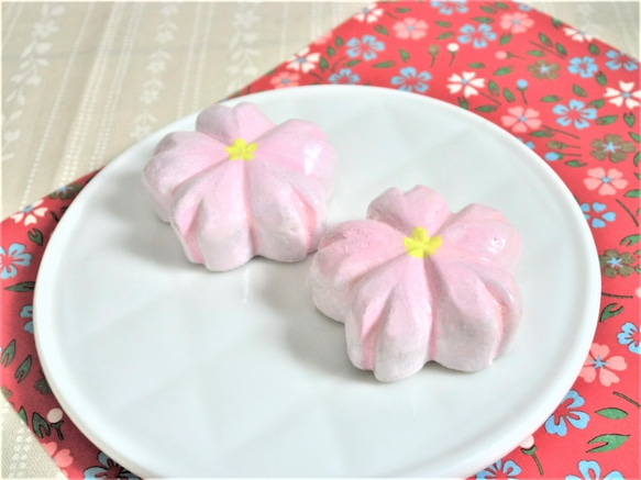 さくらの箸置き二個セット☆オーブン陶芸（訳あり） 箸・箸置き mo*ka  