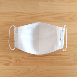 国産オックス綿100%×ダブルガーゼの立体布マスク フィルターポケット仕様 ネップ 4枚目の画像