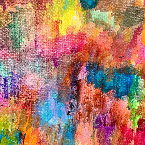 アート・絵画・ペイント 作品名「ピンク」専用アクリルケース付き