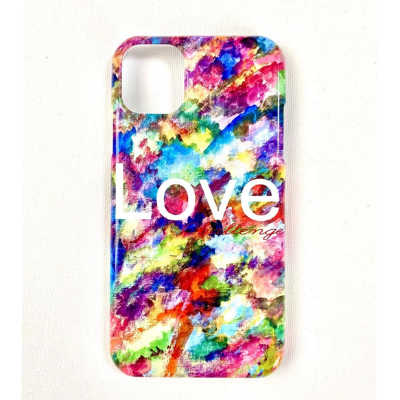 ココ・Love「challenge」プリント　iPhoneケース　おしゃれ　スマホケース 1枚目の画像