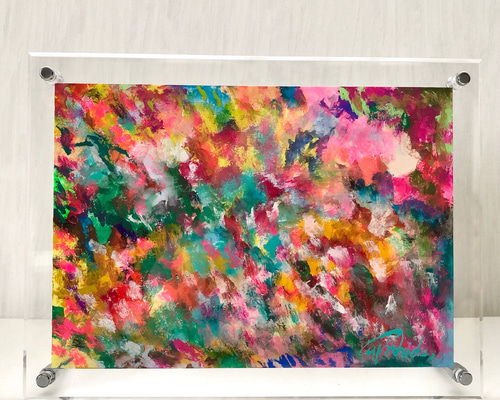 感謝の心で生きていく」＊インテリアート絵画 絵画 coco iro