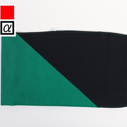 帆布のブックカバー（グリーン＆ブラック） 4枚目の画像