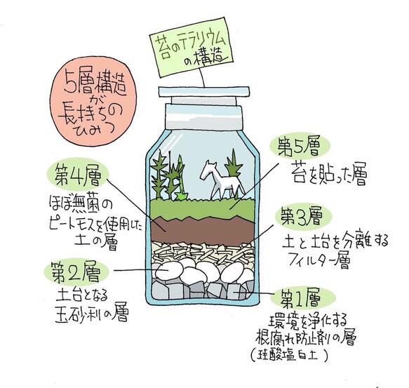 苔のテラリウム 牧場 牛のいる風景　薬瓶120ml 4枚目の画像