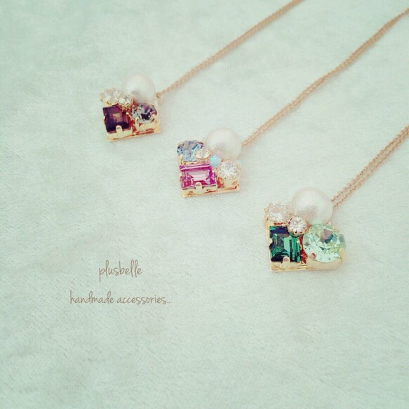 14kgf bijou necklace sweet lavender 第2張的照片