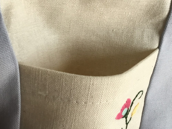 花刺繍のミニバッグ・タテ型 3枚目の画像