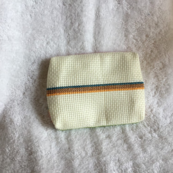 刺繍のポケットティッシュケース（カラーボーダー） 2枚目の画像