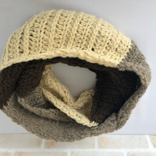 スヌード三色使い スヌード happyriver 通販 8673400｜Creema(クリーマ