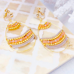 <New! 2019>　Morocco earrings with Moonstones 1枚目の画像