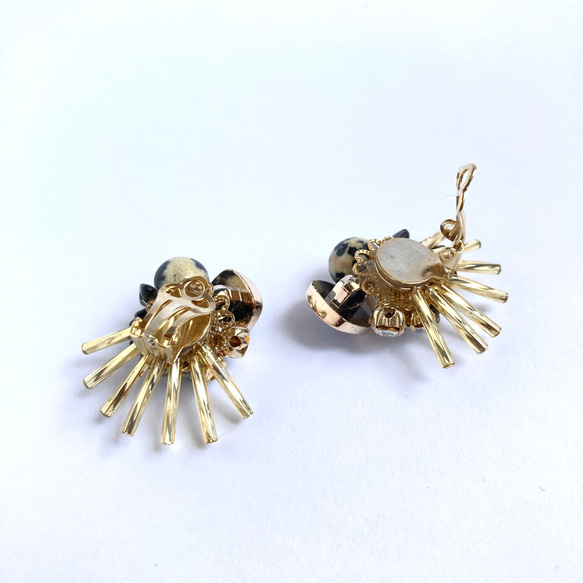 甘さ控えめBlack×Gold イヤリングorピアス 5枚目の画像