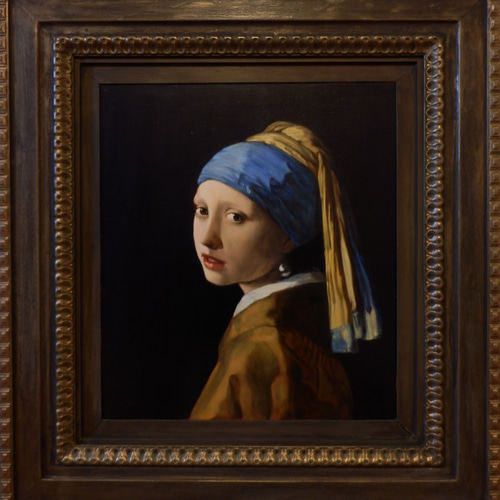 模写 真珠の耳飾の少女（ヨハネス・フェルメール） 絵画 Masaaki