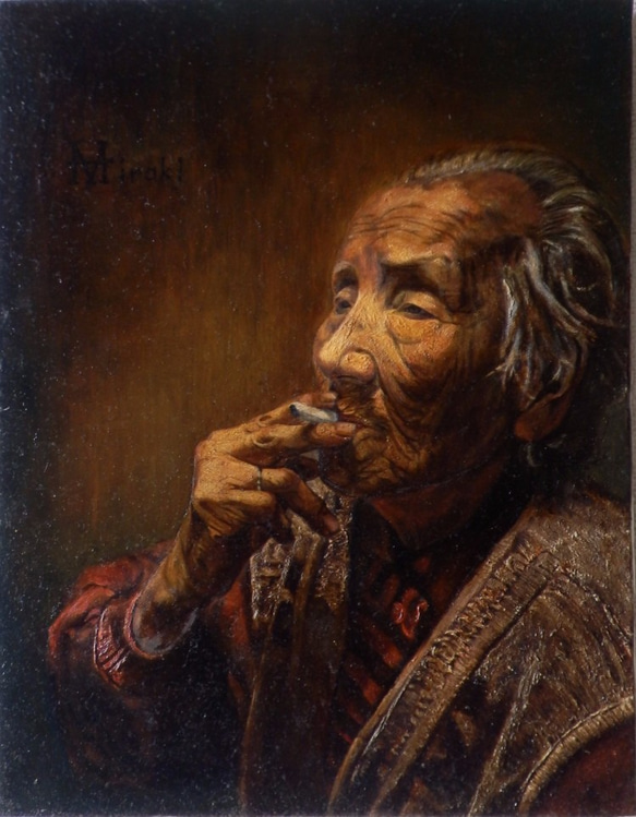 大人女性の 絵画 遺影制作（油絵） Masaaki 1268384｜Creema 通販 Hiraki 絵画