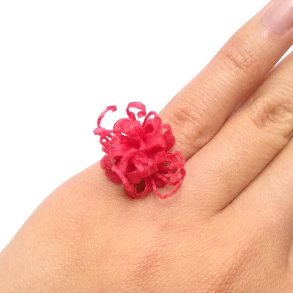 彼岸花の指輪 -透甲丸- 赤色