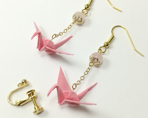 ♡ハンドメイド♡ビジューピアスイヤリング10月ローズクォーツ